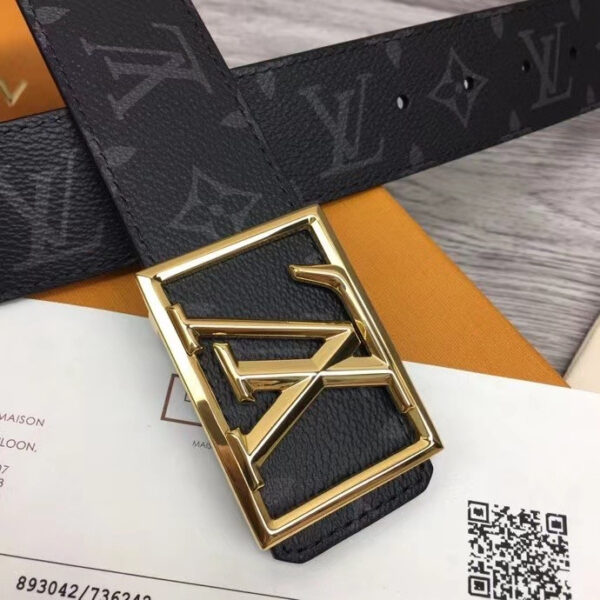Thắt lưng nam Louis Vuitton Pyramide Frame 40mm Black khóa vàng