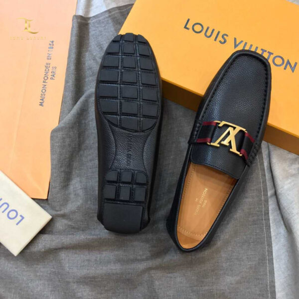 Giày lười Louis Vuitton Monte Carlo Moccasin tag vải đỏ
