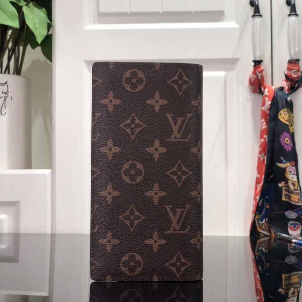Bóp nam Louis Vuitton Brazza Wallet Monogram màu nâu