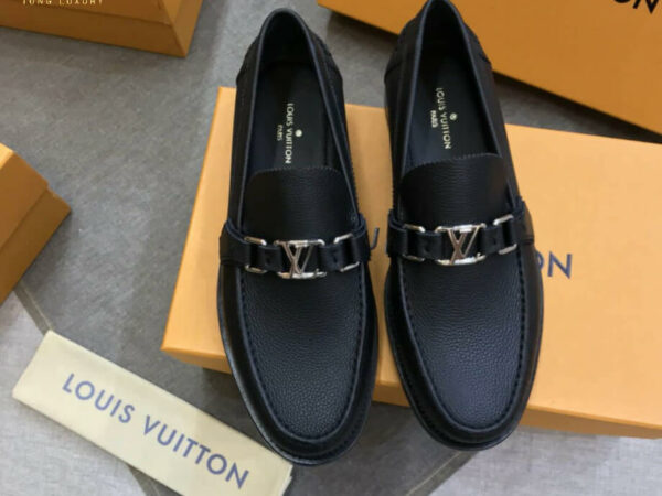 Giày lười LV Louis Vuitton Major Loafer đế cao da nhăn like auth