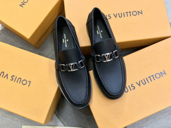 Giày lười LV Louis Vuitton Major Loafer đế cao da nhăn like auth