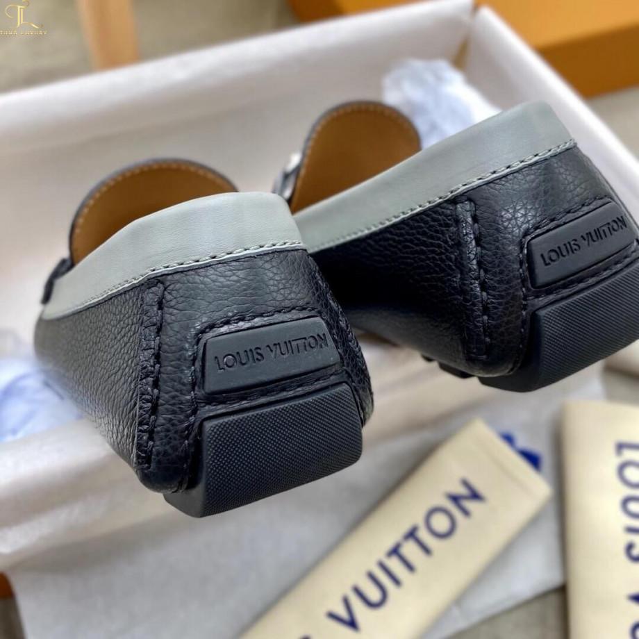 Giày lười Louis Vuitton Monte Carlo Moccasin viền trắng siêu cấp Like Auth