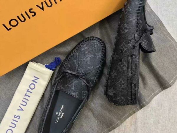 Giày lười Louis Vuitton Arizona Moccasin like Auth hoa nơ đen