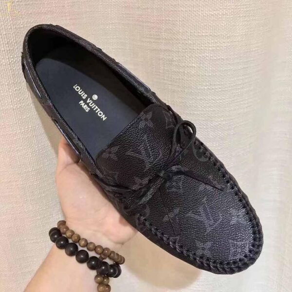 Giày lười Louis Vuitton Arizona Moccasin like Auth hoa nơ đen