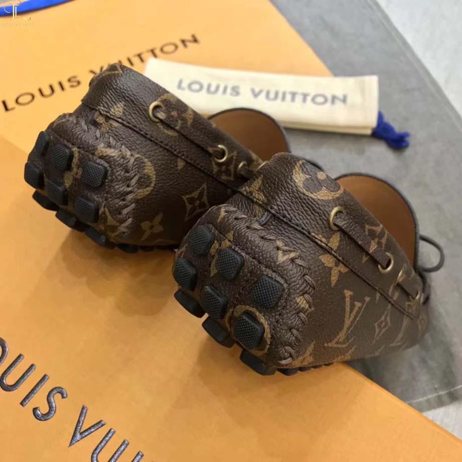 Giày lười Louis Vuitton Arizona Moccasin hoa nơ nâu
