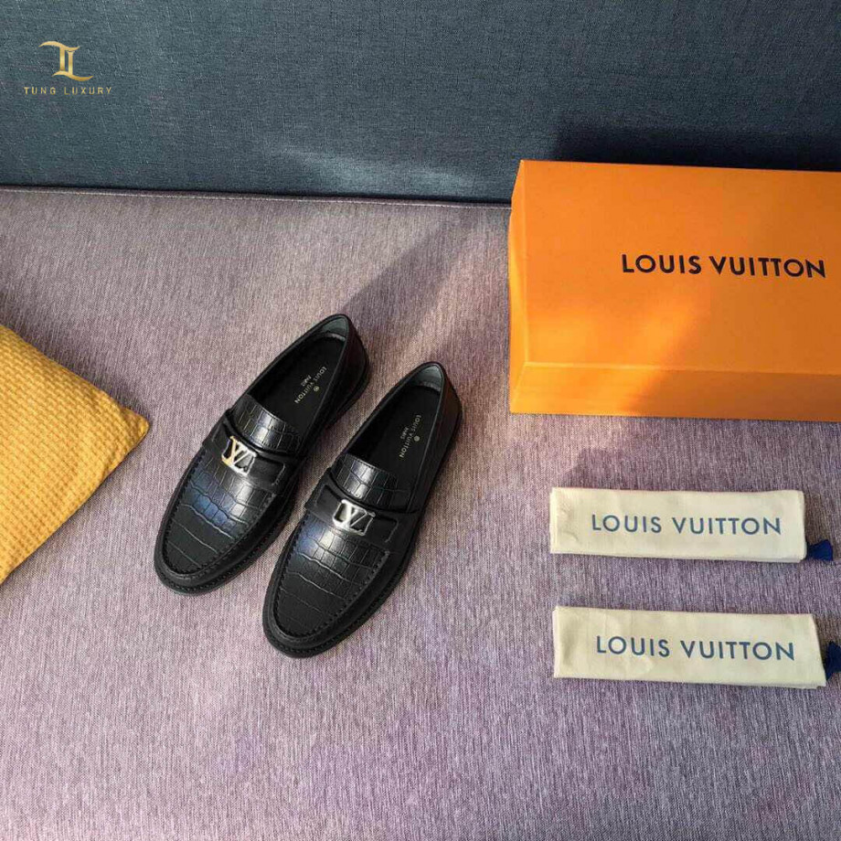 Giày lười Louis Vuitton Major Loafer đế cao vân rạn like auth