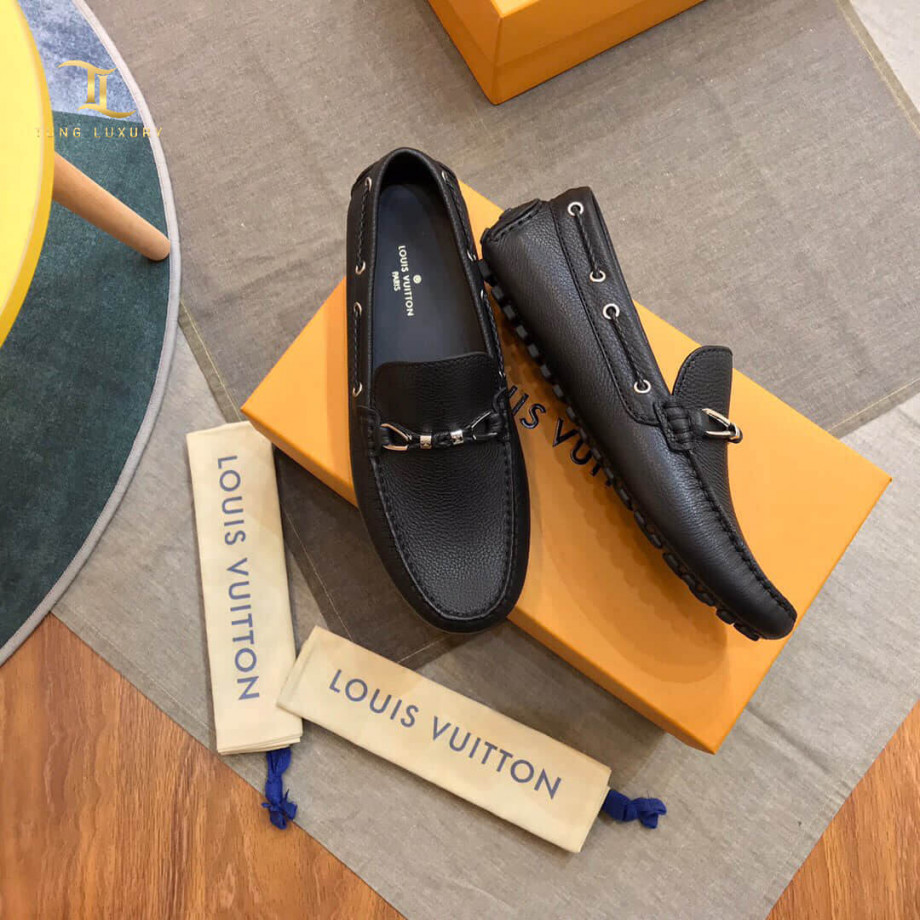 Giày lười Louis Vuitton Raspail Moccasin họa tiết nơ Like Auth