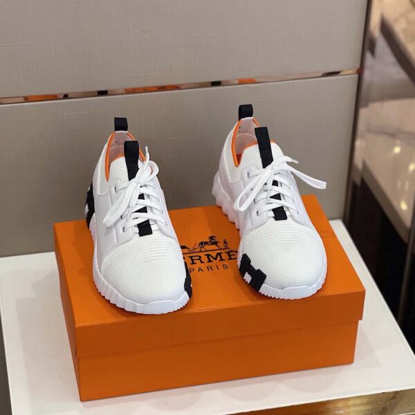 Giày thể thao Hermes Depart Sneaker White màu trắng
