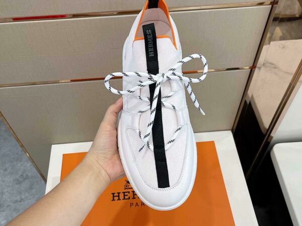 Giày thể thao Hermes Duel Sneaker White màu trắng