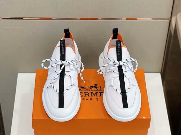 Giày thể thao Hermes Duel Sneaker White màu trắng