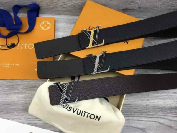 Thắt lưng nam Louis Vuitton LV Jewel 40MM Reversible Belt khóa vàng