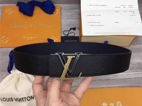 Thắt lưng nam Louis Vuitton LV Jewel 40MM Reversible Belt khóa vàng