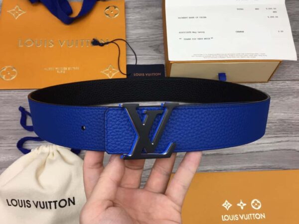 Thắt lưng nam Louis Vuitton Optic 40MM Reversible Taurillon Blue