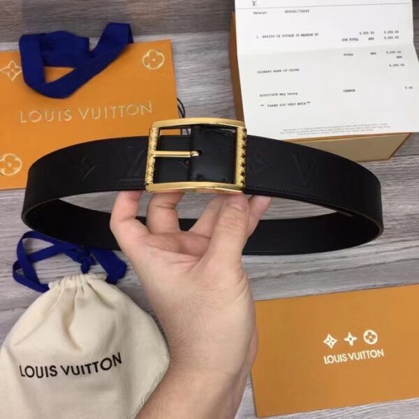 Thắt lưng Louis Vuitton Reverso 40MM Reversible Belt Monogram Black khóa vàng