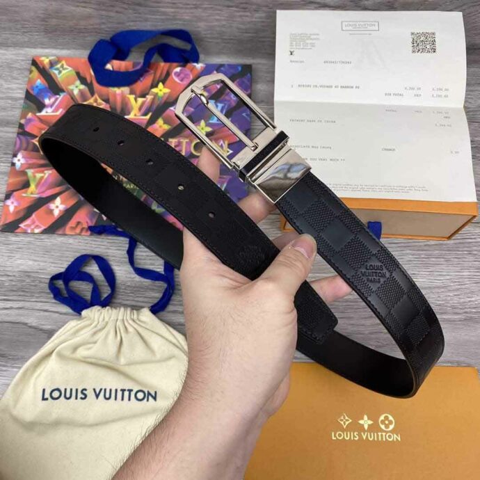 Thắt lưng nam Louis Vuitton Slender 35mm Reversible Black
