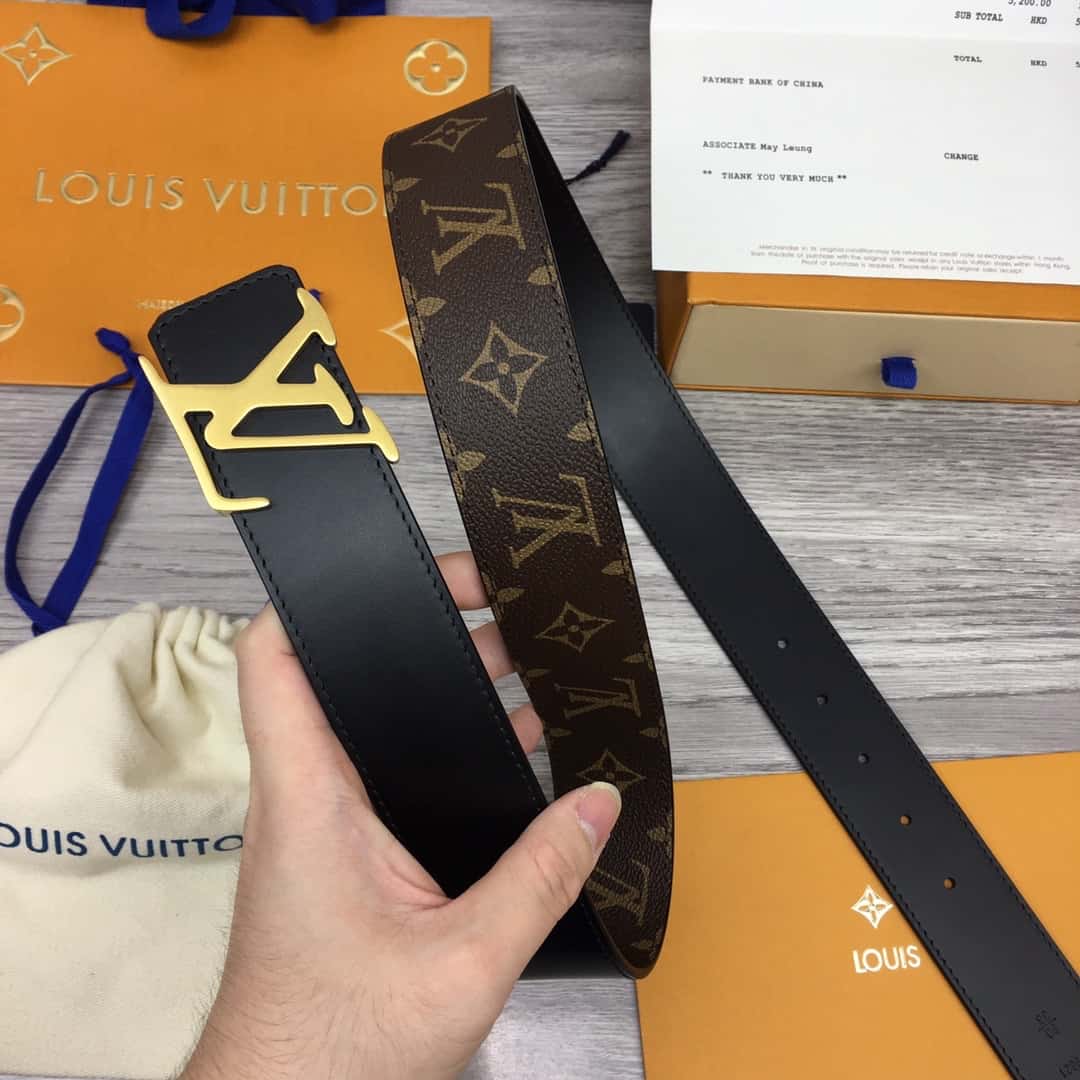 Thắt lưng nam Louis Vuitton Tag 40MM Reversible Belt Monogram Brow