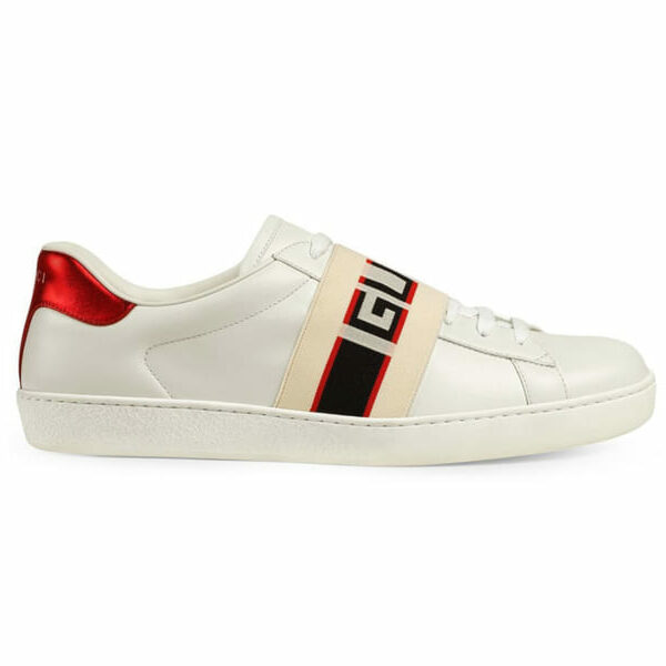 Giày Gucci Stripe Leather Sneaker Like Auth