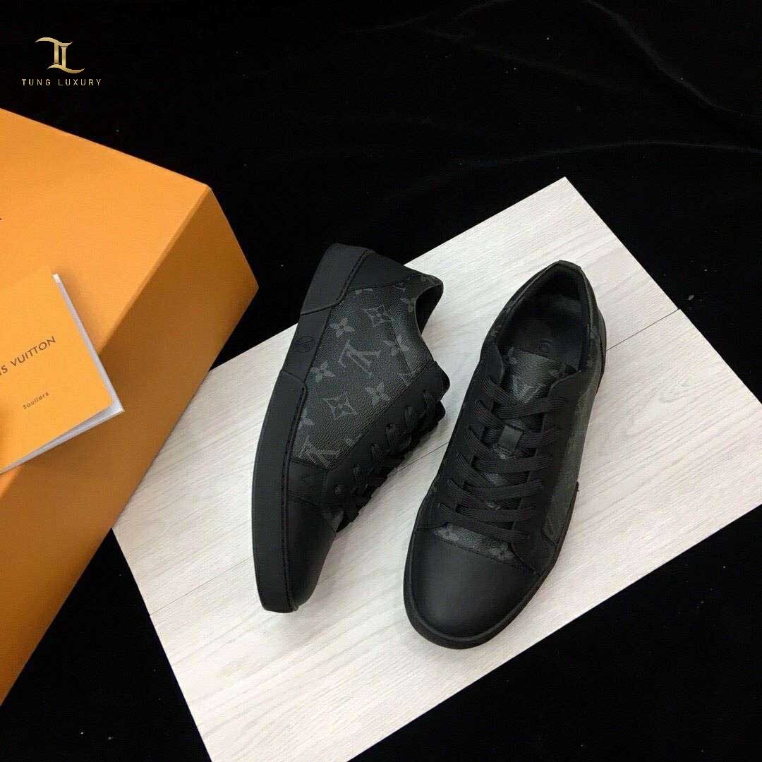 Giày thể thao Louis Vuitton Match Up Sneaker hoa đen siêu cấp like auth