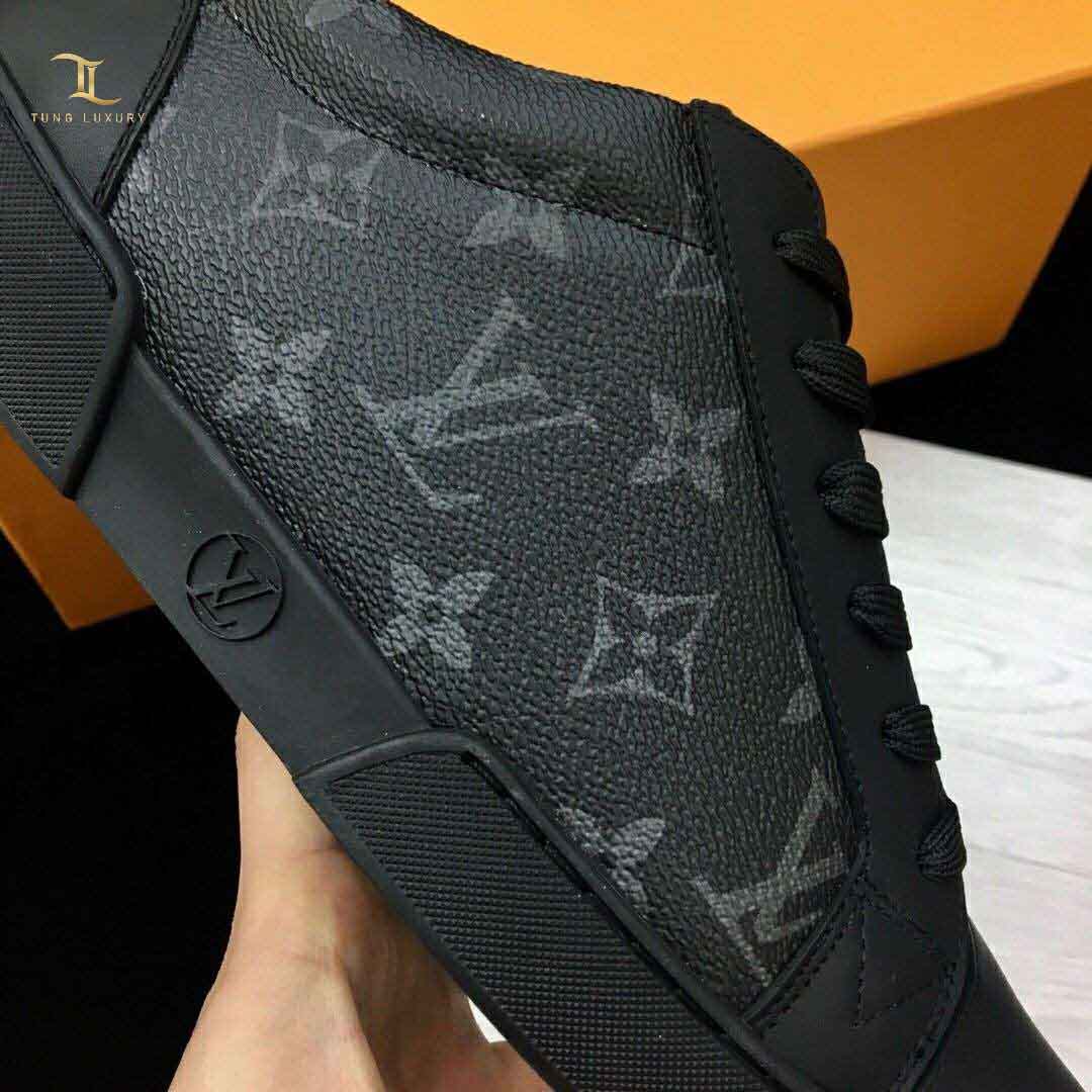 Giày thể thao Louis Vuitton Match Up Sneaker hoa đen siêu cấp Like Auth
