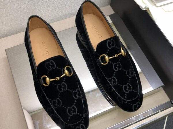 Giày lười Gucci Jordaan GG Velvet Loafers da nhung