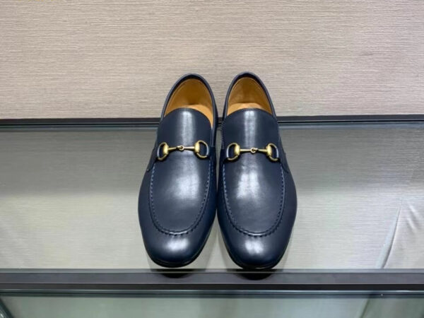 Giày lười Gucci siêu cấp Jordaan Leather Loafer màu xanh