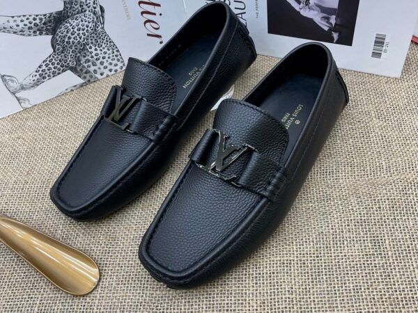 Giày lười Louis Vuitton Monte Carlo khóa logo đen like auth