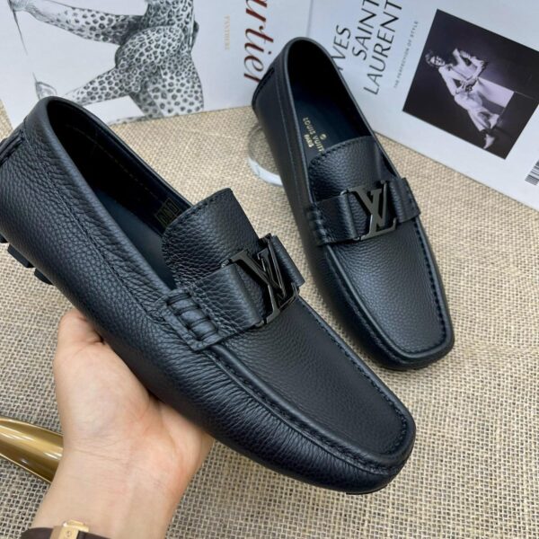 Giày lười Louis Vuitton Monte Carlo khóa logo đen like auth