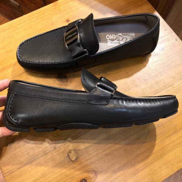 Giày lười Salvatore Ferragamo Calfskin Material siêu cấp da lì màu đen
