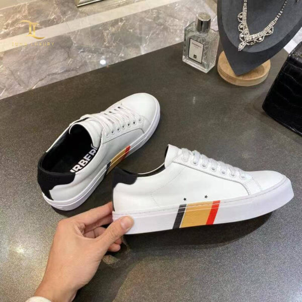 Giày thể thao Burberry siêu cấp Leather Lace Up Sneakers