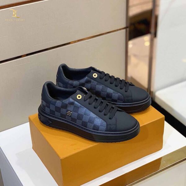 Giày thể thao Louis Vuitton siêu cấp caro màu đen