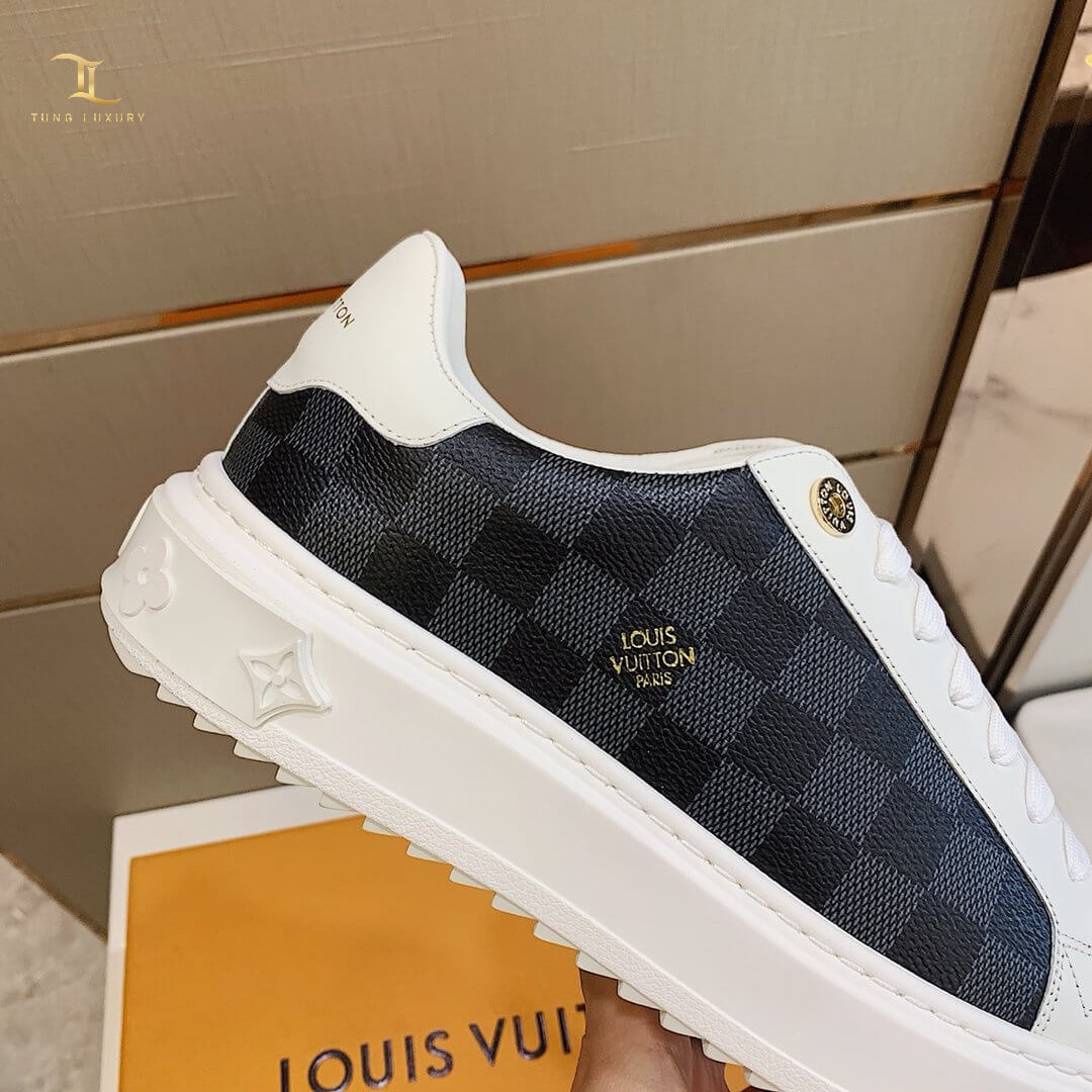 Giày thể thao Louis Vuitton siêu cấp caro màu đen trắng Like Auth