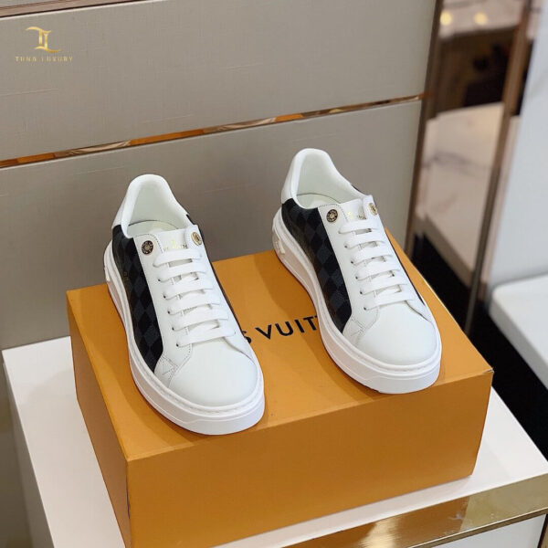 Giày thể thao Louis Vuitton siêu cấp caro màu đen trắng