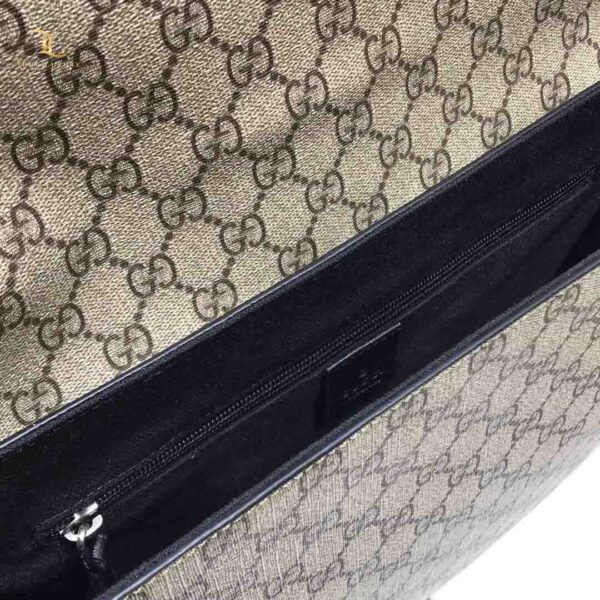 Túi đeo chéo Gucci siêu cấp GG Supreme Monogram màu xám