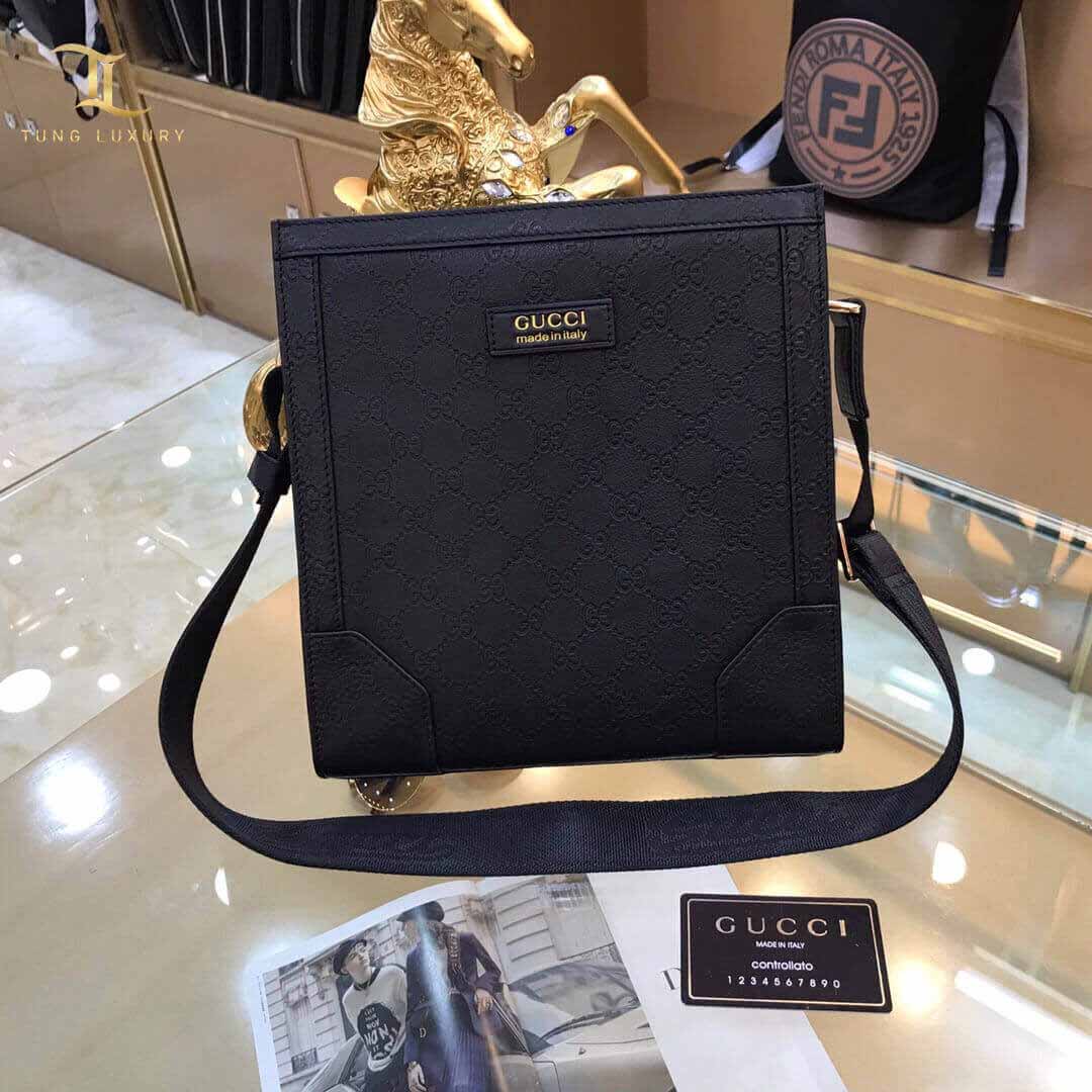 Túi đeo chéo Gucci hình hộp vuông màu đen chuẩn siêu cấp Hồng Kông