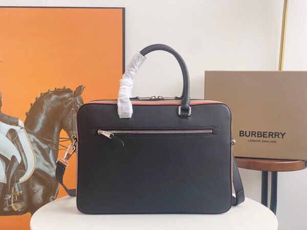Túi xách nam Burberry siêu cấp Leather Olympia Briefcase da taiga
