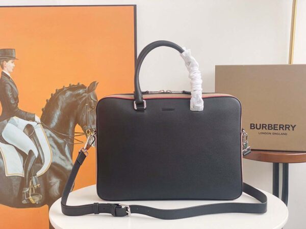 Túi xách nam Burberry siêu cấp Leather Olympia Briefcase da taiga