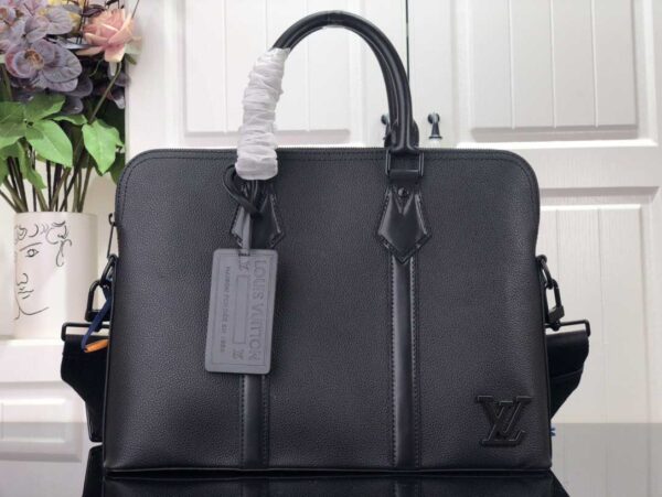 Túi xách nam Louis Vuitton Briefcase Aerogram siêu cấp Logo đen