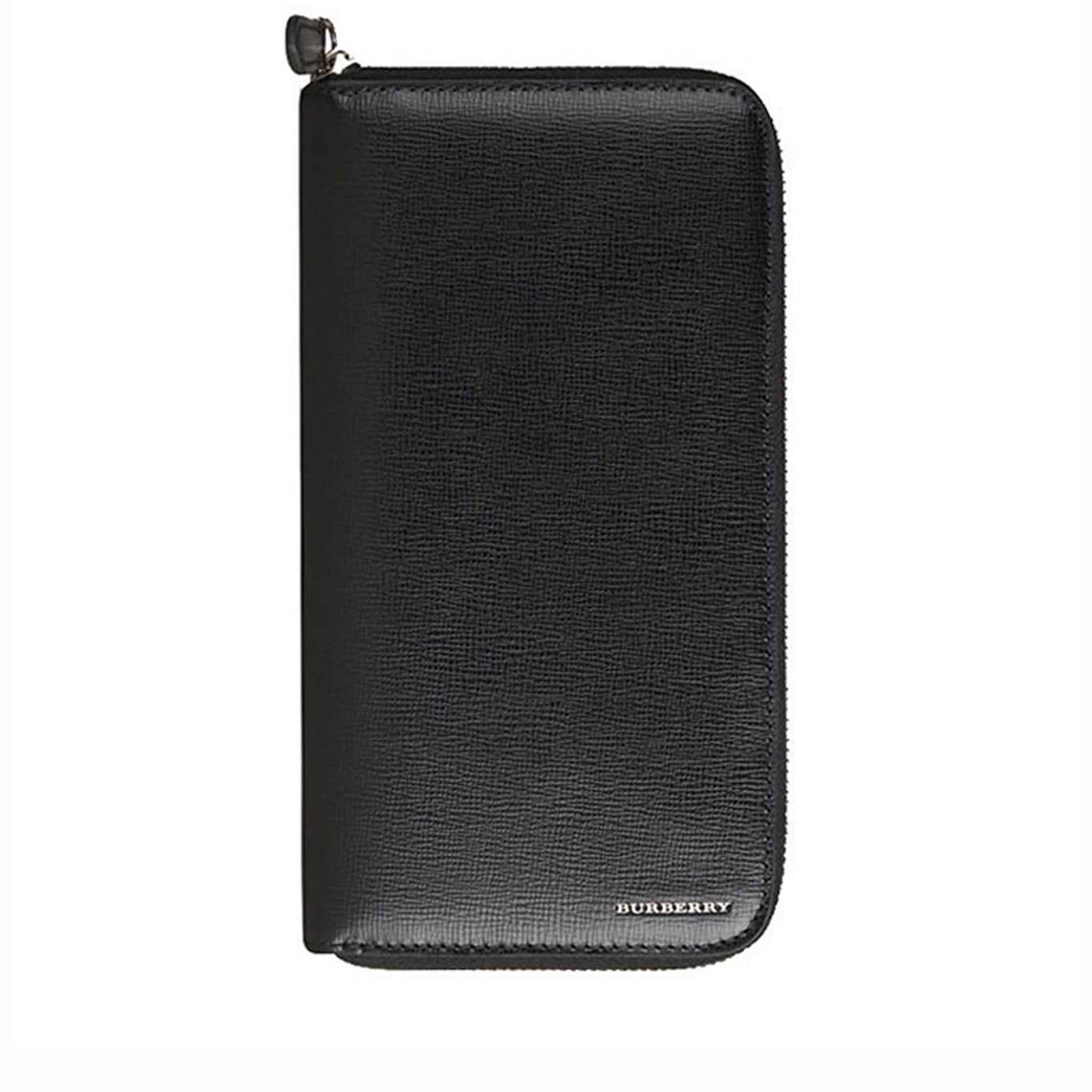Ví dài Burberry Long Zipper Wallet da taiga màu đen siêu cấp like auth 99%  - TUNG LUXURY™