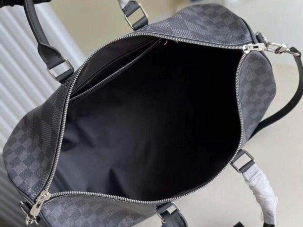 Balo Louis Vuitton Keepall Bandouliere siêu cấp caro đen
