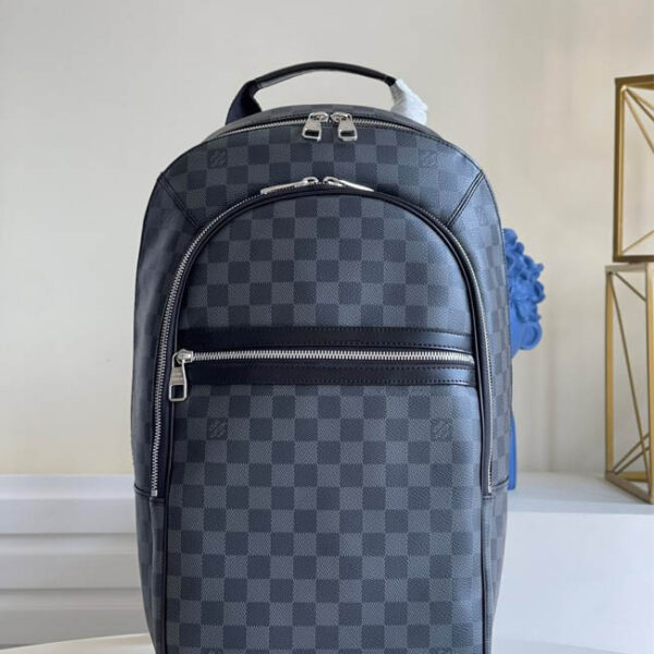 Balo Louis Vuitton Michael Backpack siêu cấp caro đen