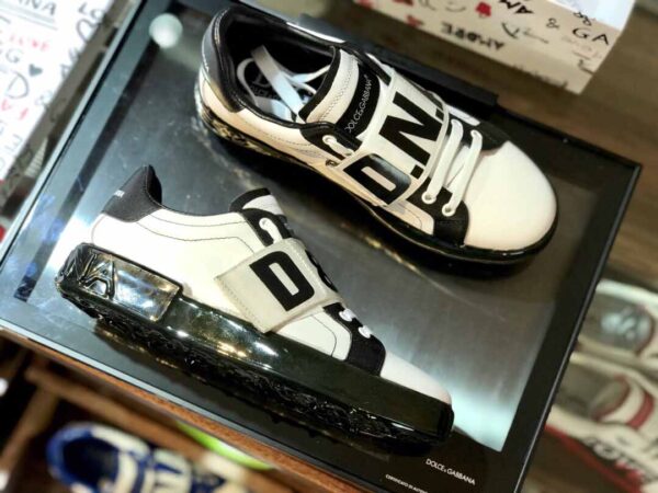 Giày thể thao Dolce & Gabbana Black Elastic Like Auth màu trắng