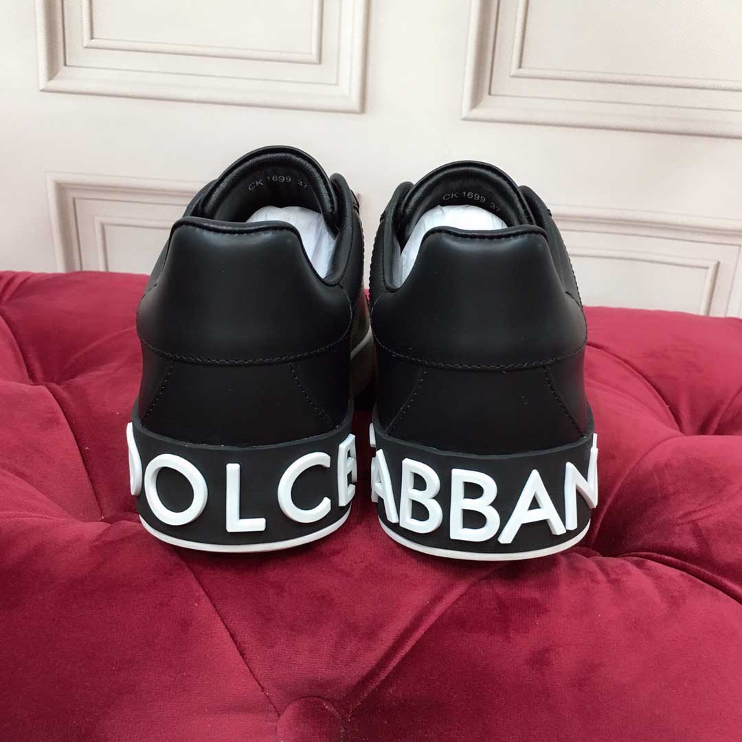 Giày Dolce Gabbana logo Print Like Auth màu đen