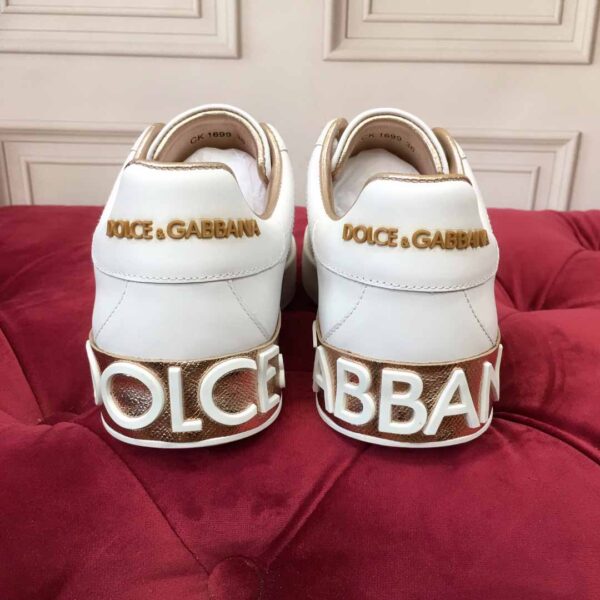 Giày thể thao Dolce Gabbana Portofino logo Patch Like Auth gót vàng