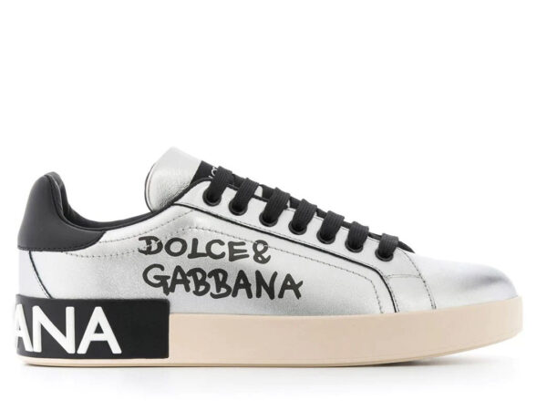 Giày thể thao Dolce & Gabbana Portofino Low Top Like Auth màu bạc