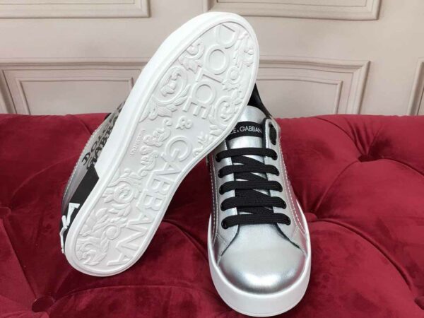Giày thể thao Dolce & Gabbana Portofino Low Top Like Auth màu bạc