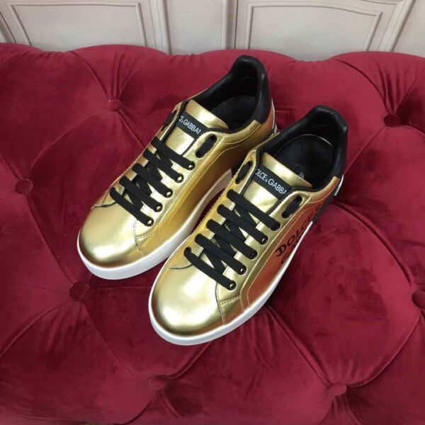Giày thể thao Dolce & Gabbana Portofino Low Top Like Auth màu gold