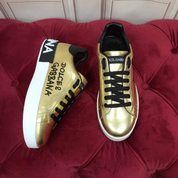 Giày thể thao Dolce & Gabbana Portofino Low Top Like Auth màu gold