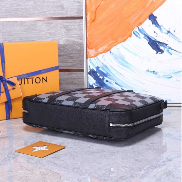 Túi xách nam Louis Vuitton Sirius Briefcase like auth caro trắng đen