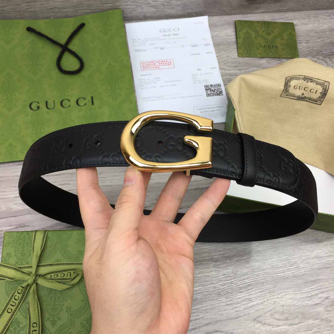 Thắt lưng Gucci Belt With G Buckle khoá chữ G siêu cấp like auth 99% - TUNG  LUXURY™