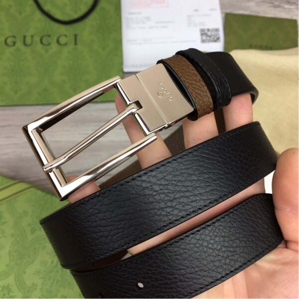 Thắt lưng Gucci Reversible Leather With Square Buckle khóa xoay